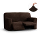 2 Seater Recliner Slipcover, Comfort Collection – Dark Brown, side view | Dark Brown