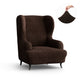 Wingback Chair Slipcover, Comfort Collection – Dark Brown, front view | Dark Brown