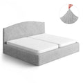 Light Grey Bed Headboard & Frame Slipcover (King), Microfibra Collection