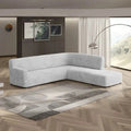 Light Grey Fullback Support Sectional Sofa Slipcover (Right Chaise), Microfibra Collection