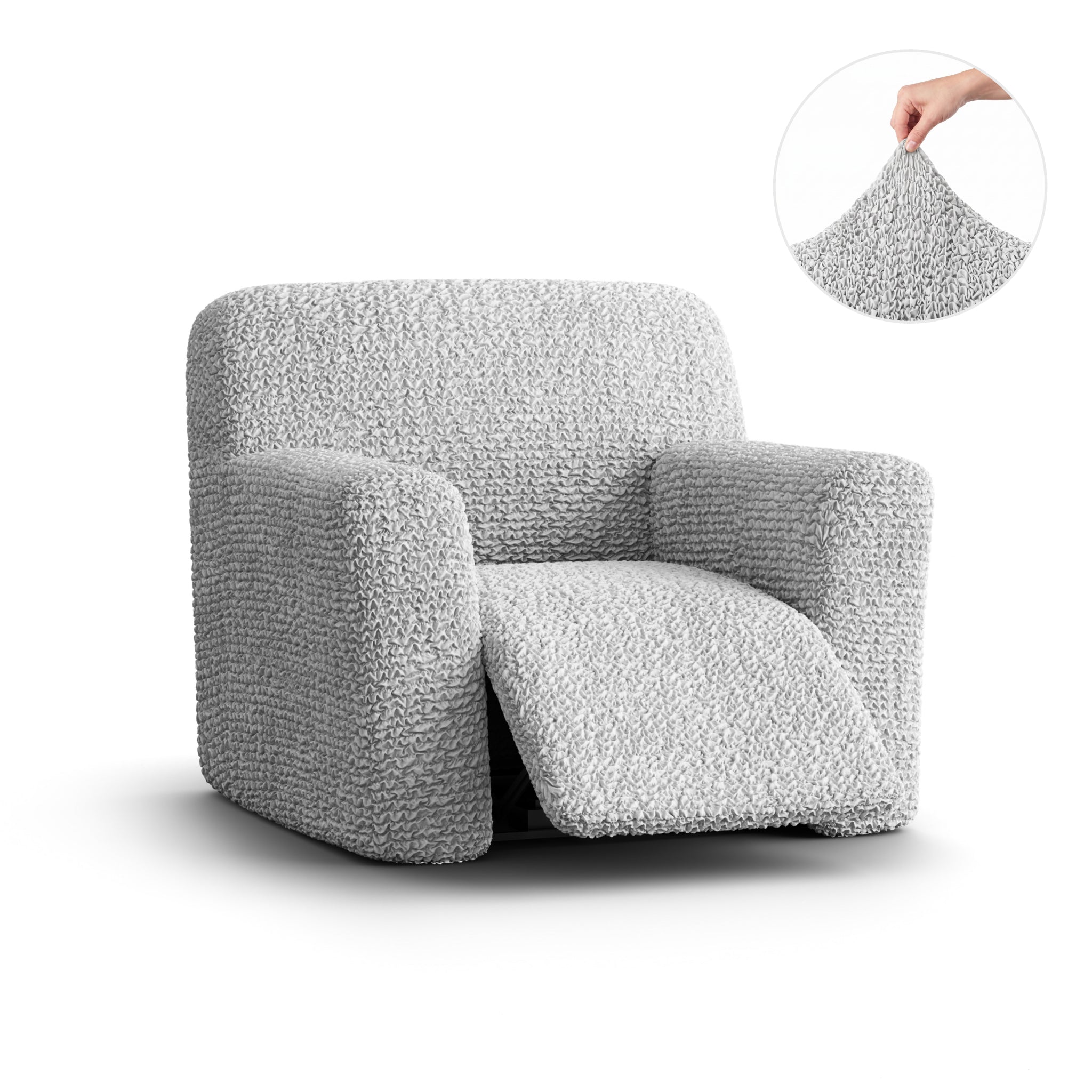 Reclining Armchair Slipcover, Comfort Collection – Light Grey, product view | Light Grey