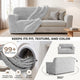Loveseat 2 Seater Slipcover, Comfort Collection – Light Grey, detail view | Light Grey