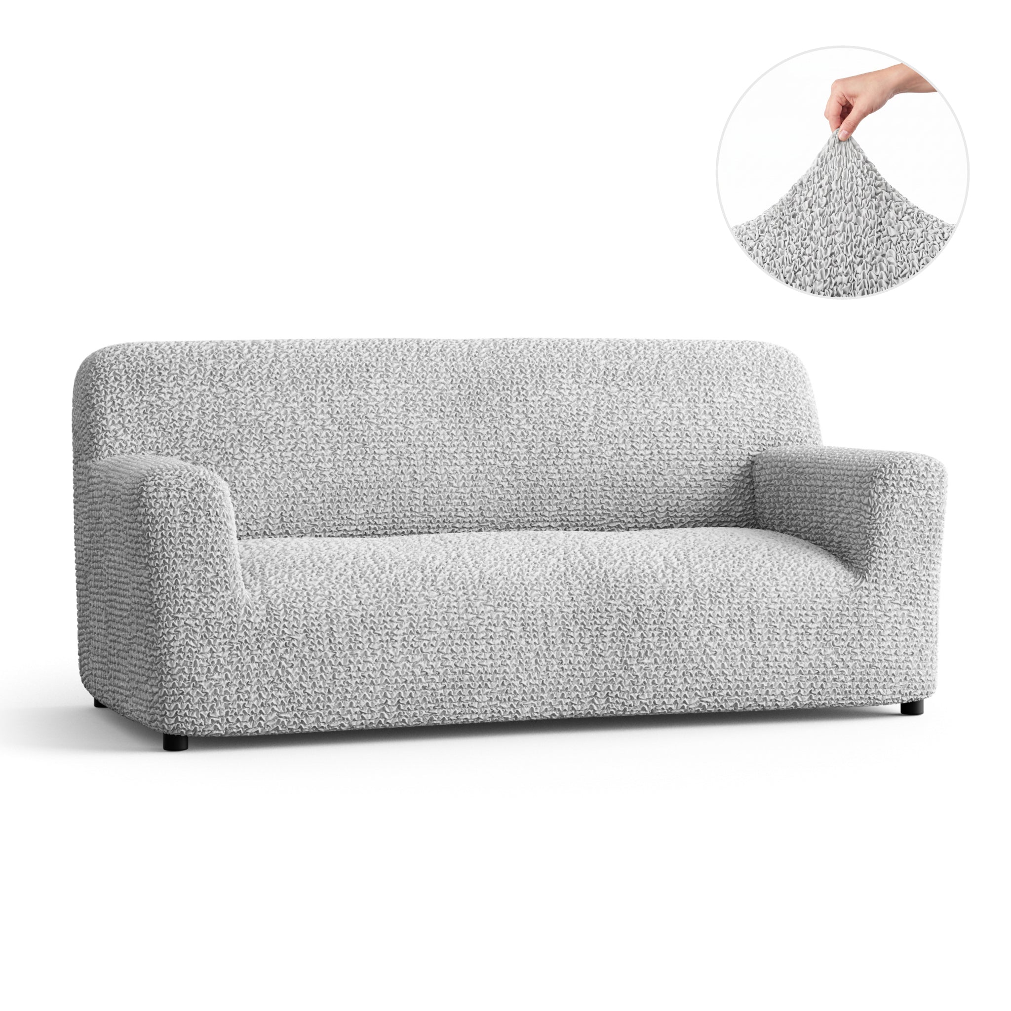 Sofa 3 Seater Slipcover, Comfort Collection – Light Grey, color swatch | Light Grey