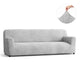 Sofa 4 Seater Slipcover, Comfort Collection – Light Grey, front view | Light Grey