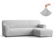 L-Shaped Sofa Slipcover (Right Chaise), Comfort Collection – Light Grey, front view | Light Grey