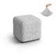 Ottoman Slipcover (Small), Comfort Collection – Light Grey, front view | Light Grey