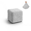 Light Grey Ottoman Slipcover (Small), Microfibra Collection