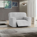 Light Grey Large Reclining Armchair Slipcover, Microfibra Collection