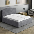 Dark Grey Bed Headboard & Frame Slipcover (Full/Queen), Microfibra Collection