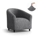 Barrel Chair Slipcover, Comfort Collection – Dark Grey, front view | Dark Grey