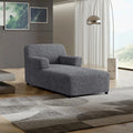 Dark Grey Chaise Lounge Slipcover, Microfibra Collection