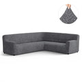 Dark Grey Corner Sofa Slipcover, Microfibra Collection