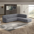 Dark Grey Fullback Support Sectional Sofa Slipcover (Right Chaise), Microfibra Collection