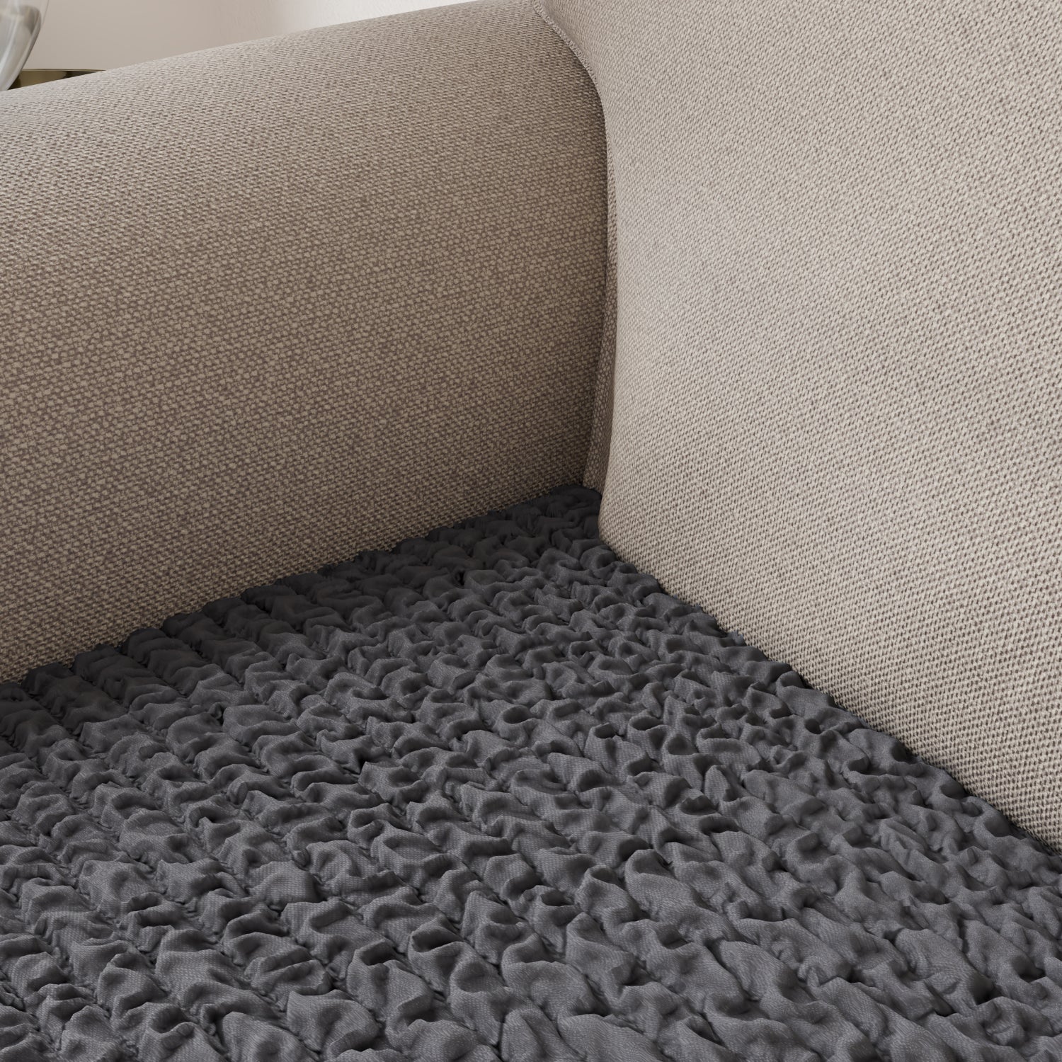 Dark Grey Back Cushion Cover, Microfibra Collection