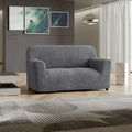 Dark Grey Loveseat 2 Seater Slipcover, Microfibra Collection