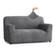 Loveseat 2 Seater Slipcover, Comfort Collection – Dark Grey, front view | Dark Grey
