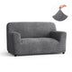 Loveseat 2 Seater Slipcover, Comfort Collection – Dark Grey, front view | Dark Grey