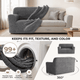 Loveseat 2 Seater Slipcover, Comfort Collection – Ash, About it | Ash