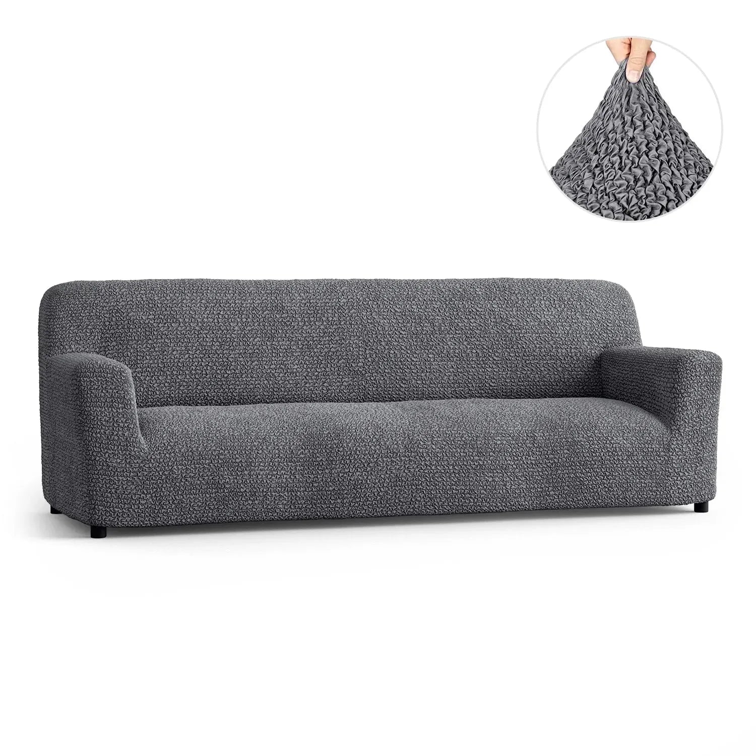 Dark Grey Sofa 4 Seater Slipcover, Microfibra Collection