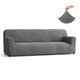 Sofa 4 Seater Slipcover, Comfort Collection – Dark Grey, front view | Dark Grey