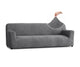 Sofa 4 Seater Slipcover, Comfort Collection – Dark Grey, front view | Dark Grey
