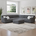 Dark Grey Large Corner Sofa Slipcover, Microfibra Collection