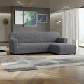 Dark Grey L-Shaped Sofa Slipcover (Right Chaise), Microfibra Collection