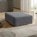 Dark Grey Ottoman Slipcover (Large), Microfibra Collection