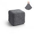 Dark Grey Ottoman Slipcover (Small), Microfibra Collection