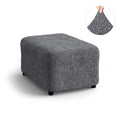 Dark Grey Ottoman Slipcover (Medium), Microfibra Collection