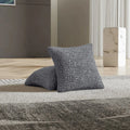 Dark Grey Pillow Slipcovers 2 Pcs Set (18x18 in),  Microfibra Collection