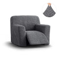 Dark Grey Reclining Armchair Slipcover, Microfibra Collection