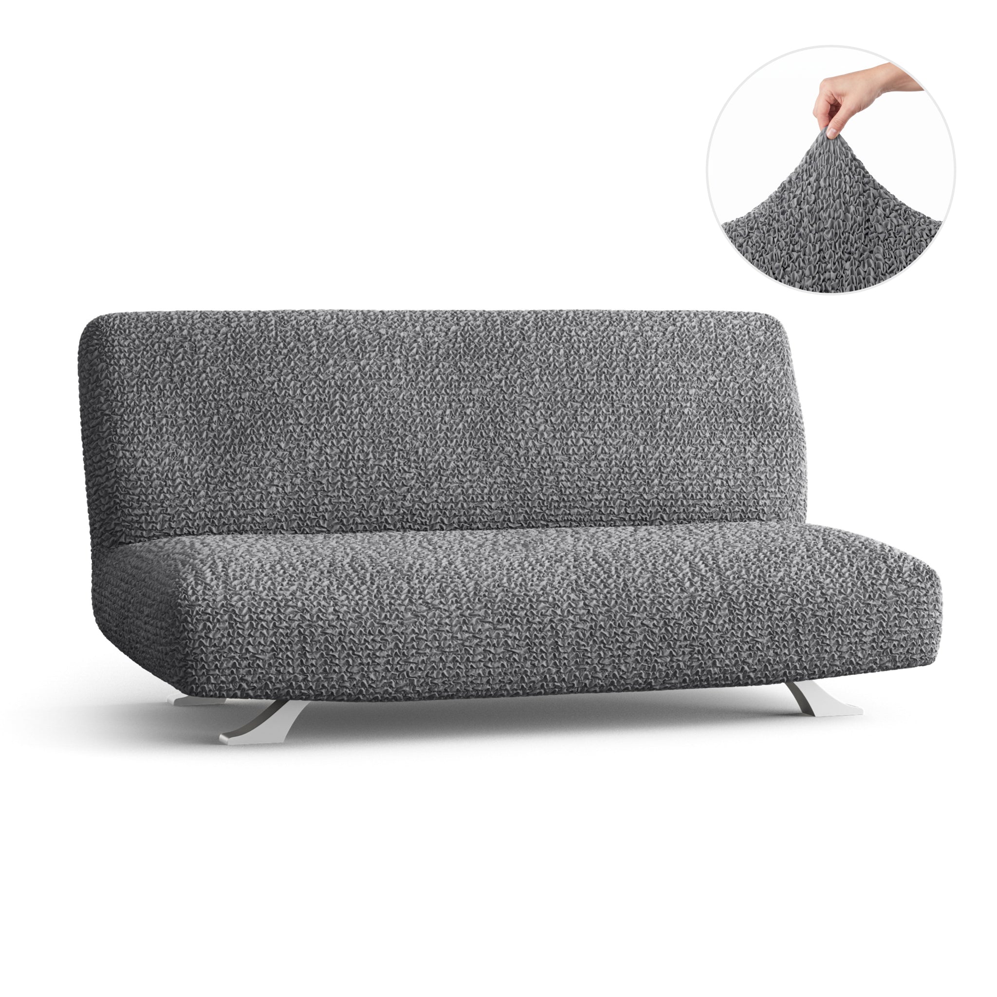 Futon Slipcover, Comfort Collection – Dark Grey, color swatch | Dark Grey