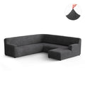 Dark Grey U-Shaped Sofa Slipcover (Right Chaise), Microfibra Collection