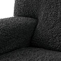 Black Loveseat 2 Seater Slipcover, Microfibra Collection