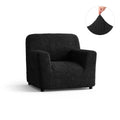 Black Armchair Slipcover, Microfibra Collection