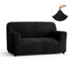 Loveseat 2 Seater Slipcover, Comfort Collection – Black, front view | Black