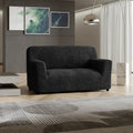 Black Loveseat 2 Seater Slipcover, Microfibra Collection