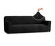 Sofa 4 Seater Slipcover, Comfort Collection – Black, front view | Black