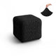 Ottoman Slipcover (Small), Comfort Collection – Black, front view | Black