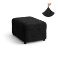 Black Ottoman Slipcover (Medium), Microfibra Collection