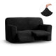 2 Seater Recliner Slipcover, Comfort Collection – Black, product view | Black