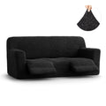 Black 3 Seater Recliner Slipcover, Microfibra Collection