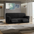 Black 3 Seater Recliner Slipcover, Microfibra Collection