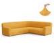Corner Sofa Slipcover, Comfort Collection – Mango, front view | Mango