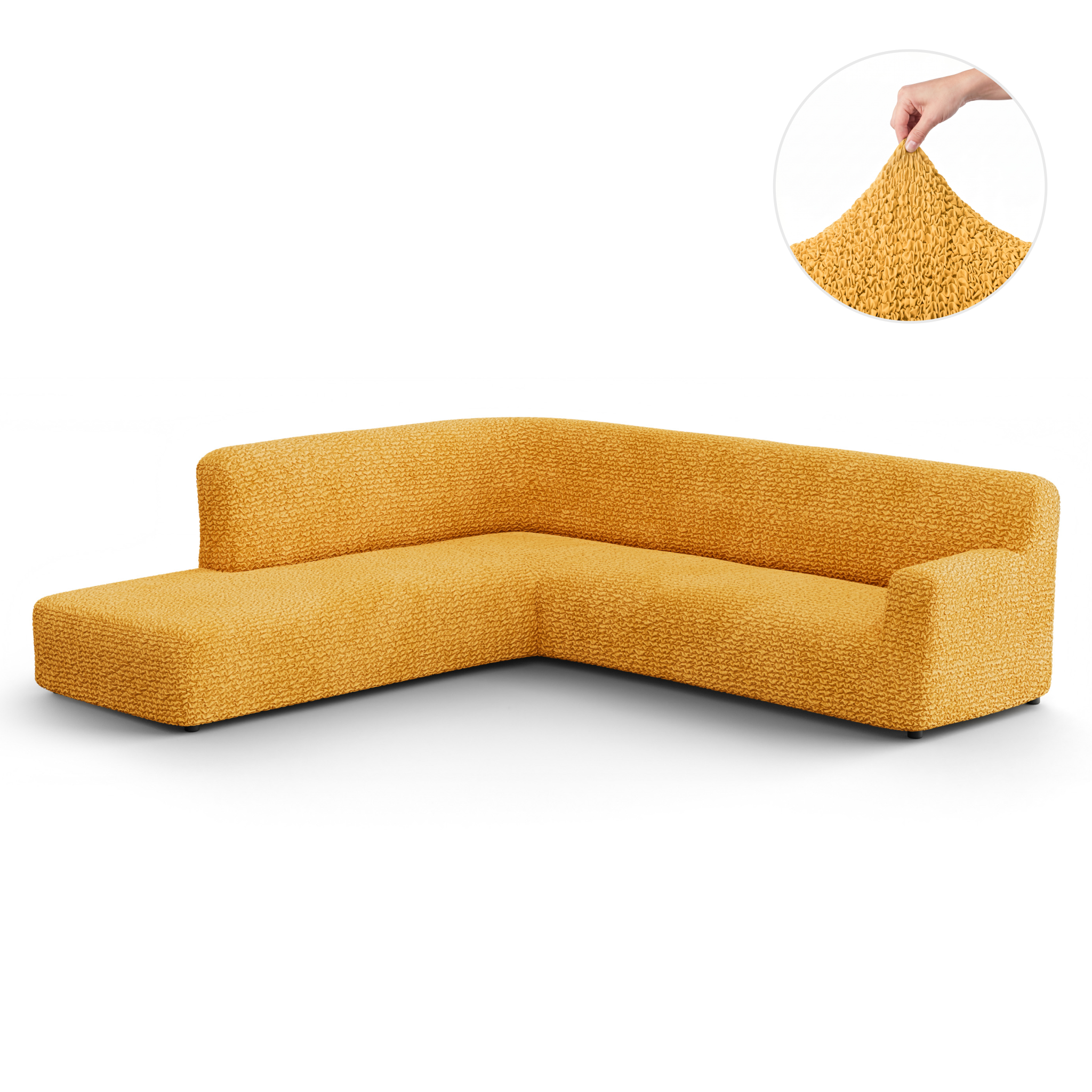 Fullback Support Sectional Sofa Slipcover (Left Chaise), Comfort Collection – Mango, product view | Mango
