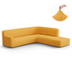 Fullback Support Sectional Sofa Slipcover (Right Chaise), Comfort Collection – Mango, product view | Mango