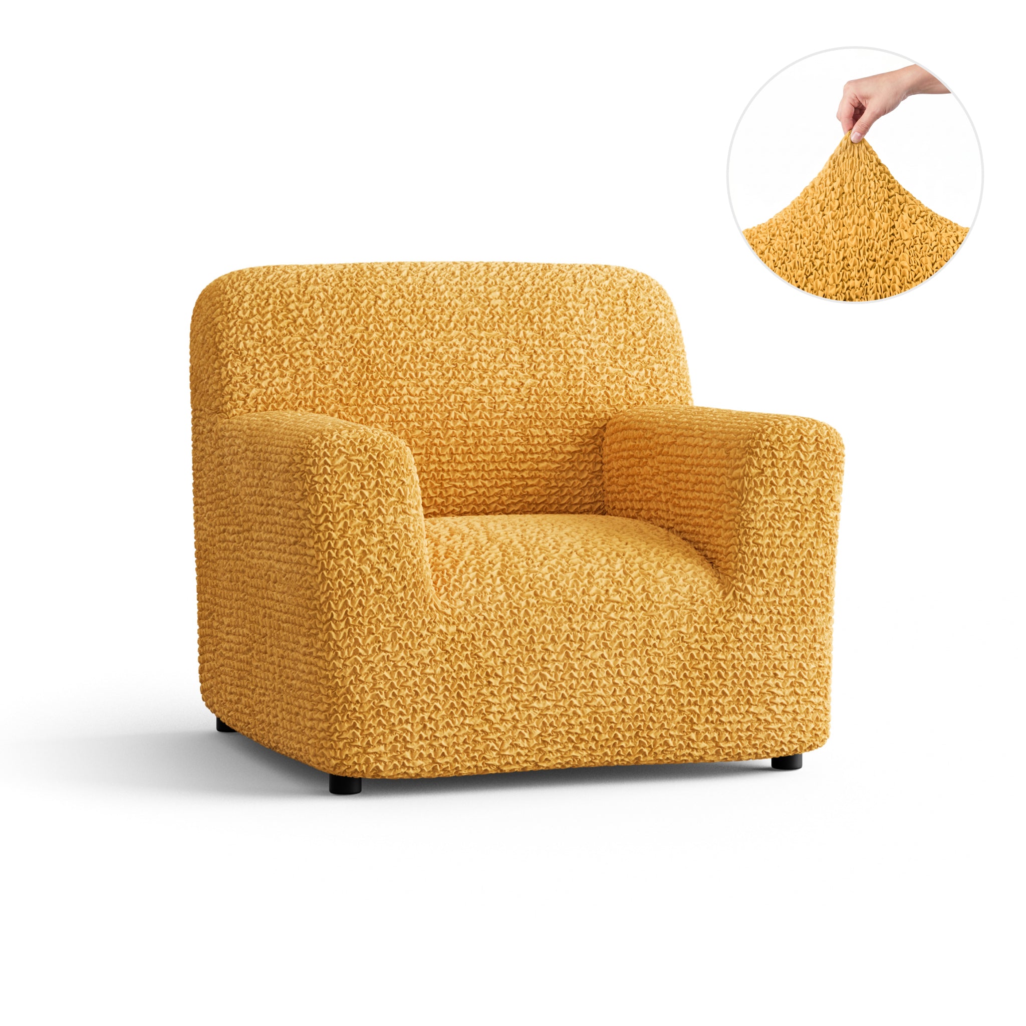 Armchair Slipcover, Comfort Collection – Mango, front view | Mango
