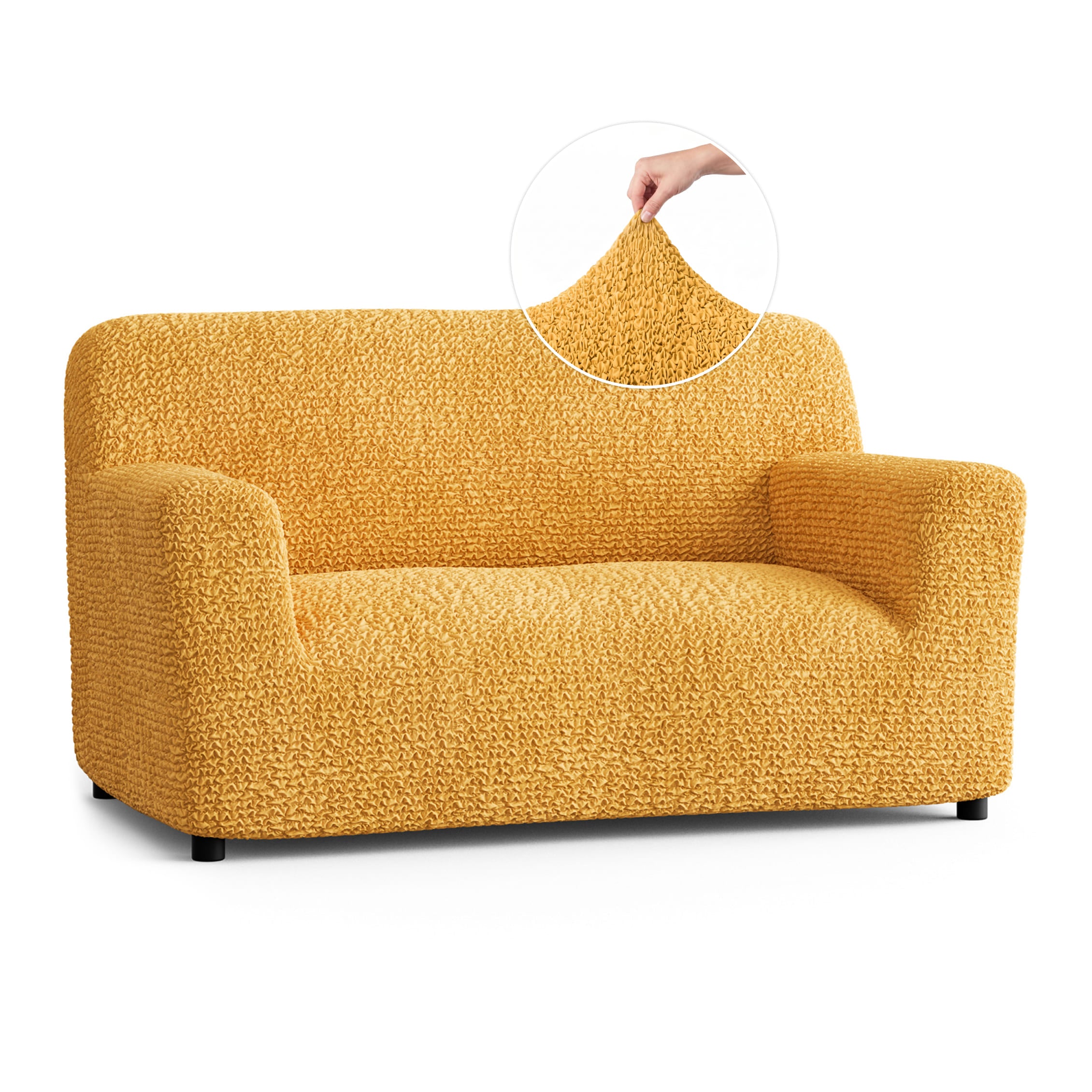 Loveseat 2 Seater Slipcover, Comfort Collection – Mango, front view | Mango