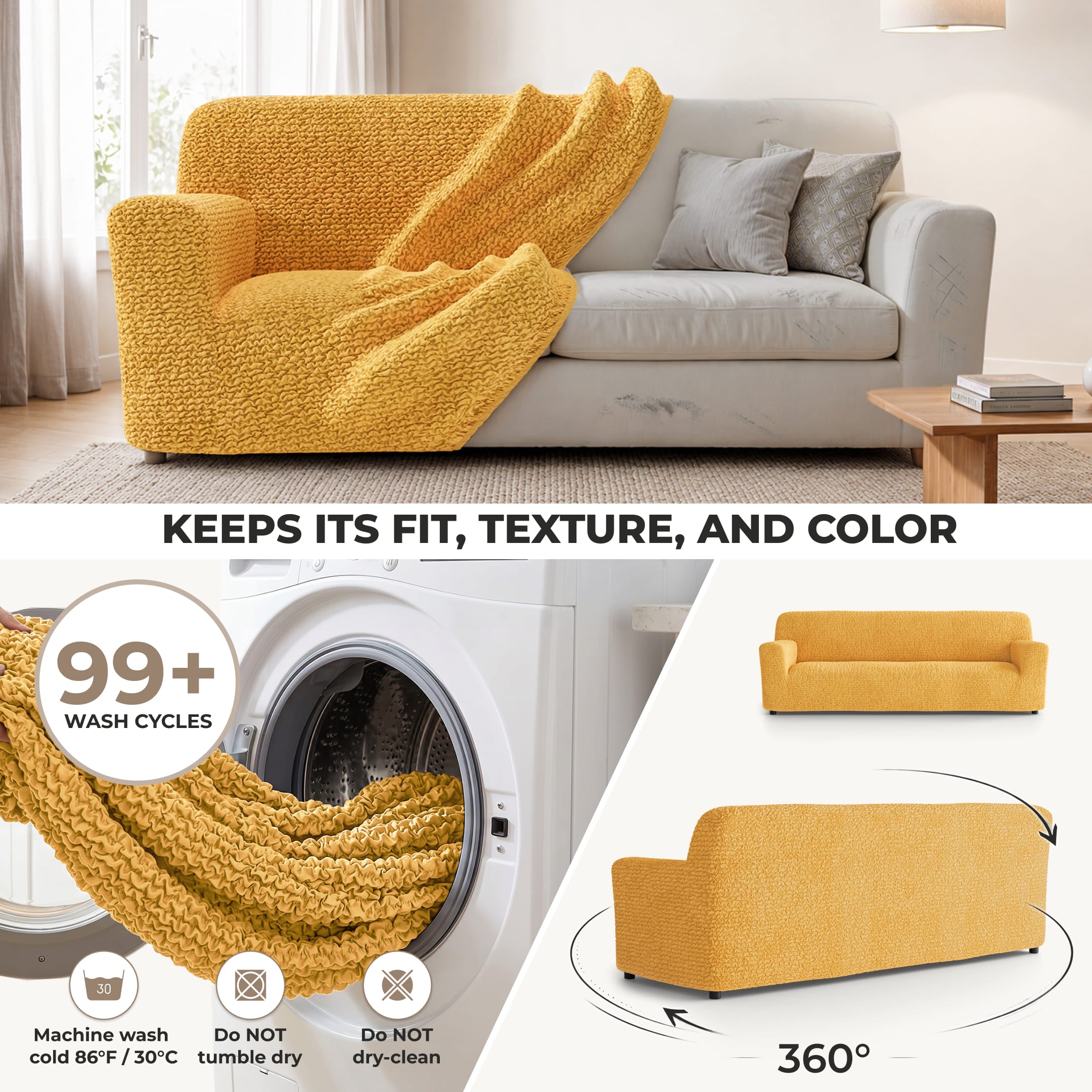 Sofa 4 Seater Slipcover, Comfort Collection – Mango, color swatch | Mango